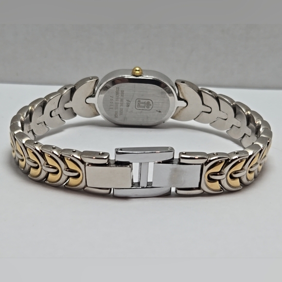 Womens Jules Jurgensen Diamond Watch Gold Silver Two Toned Bracelet New Battery - Picture 10 of 10